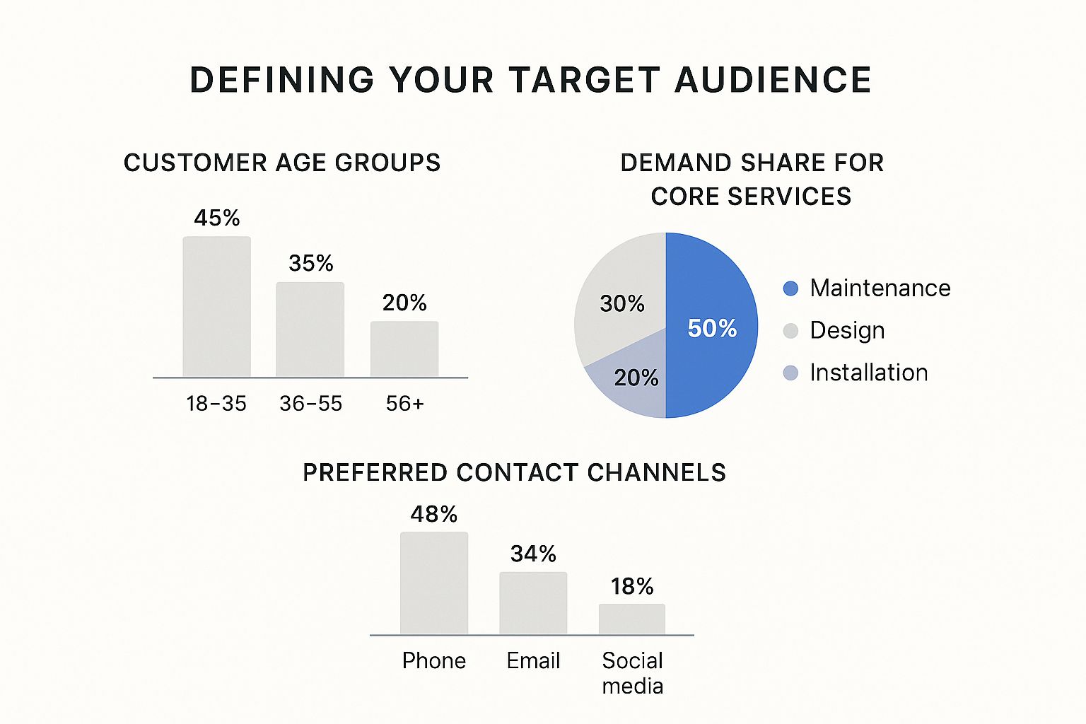 Infographic about landscaping business marketing