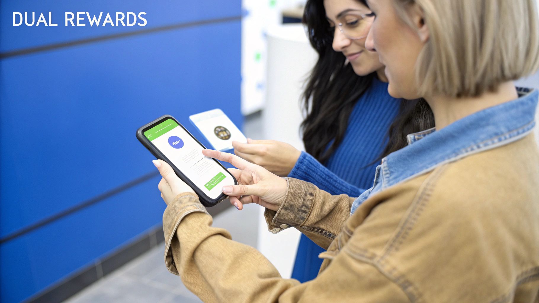 Infographic showing how a double-sided incentive program works
