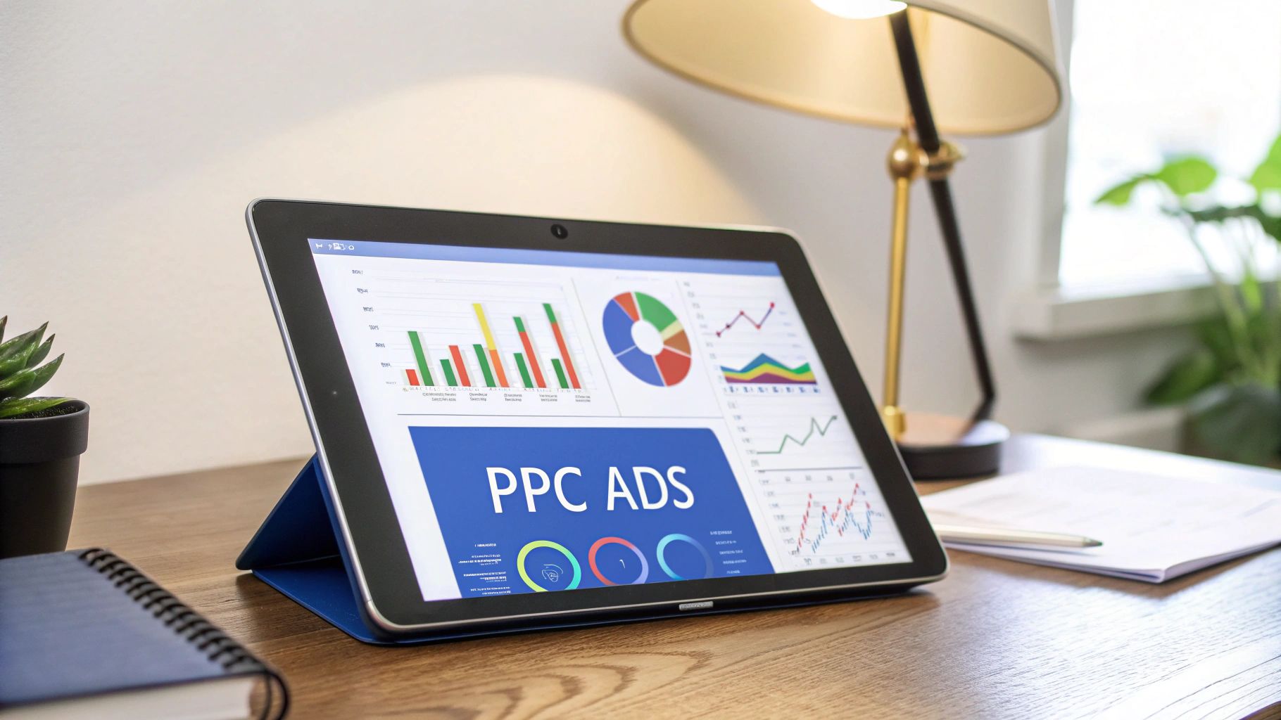 Infographic showing key data about Pay-Per-Click (PPC) Advertising