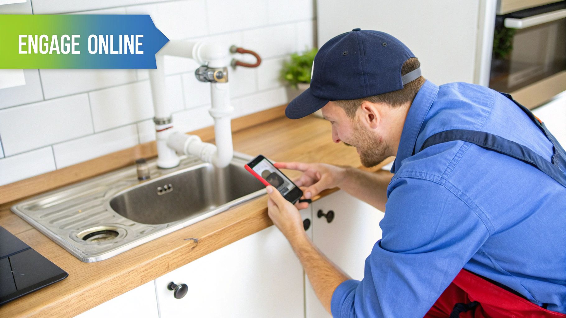 Plumber answering an emergency call