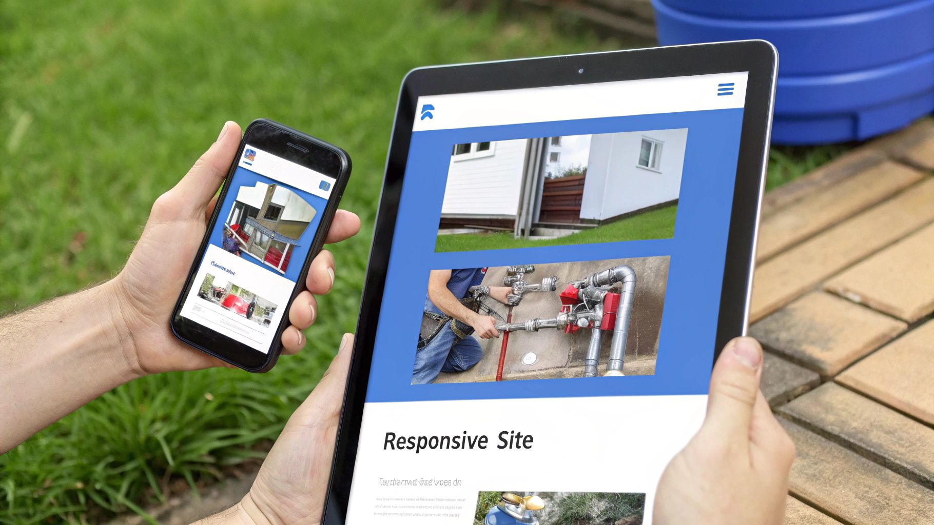 Image relating to plumbing website design and SEO
