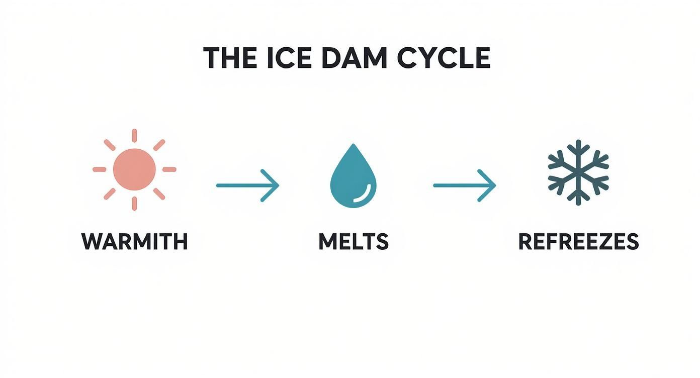 Infographic about how to prevent ice dams