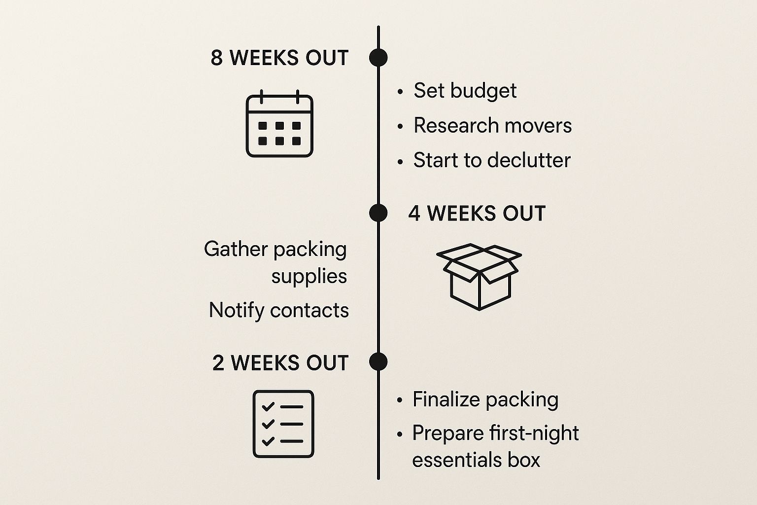 Infographic about how to prepare for moving