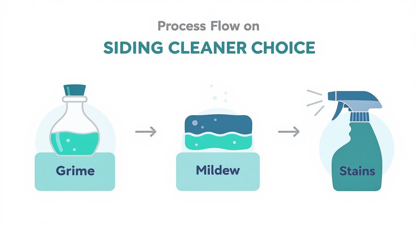 Infographic about best way to clean vinyl siding