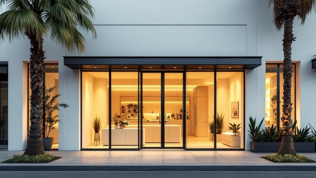 Esthetician consulting with a client before a back facial