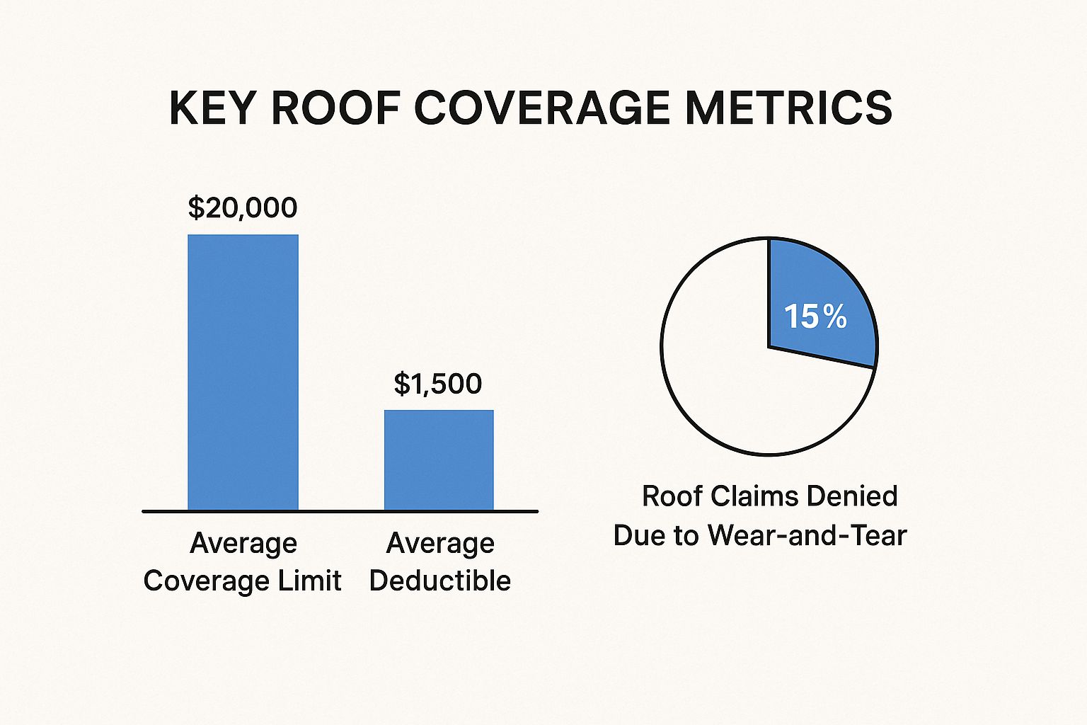 Infographic about homeowners insurance roof coverage