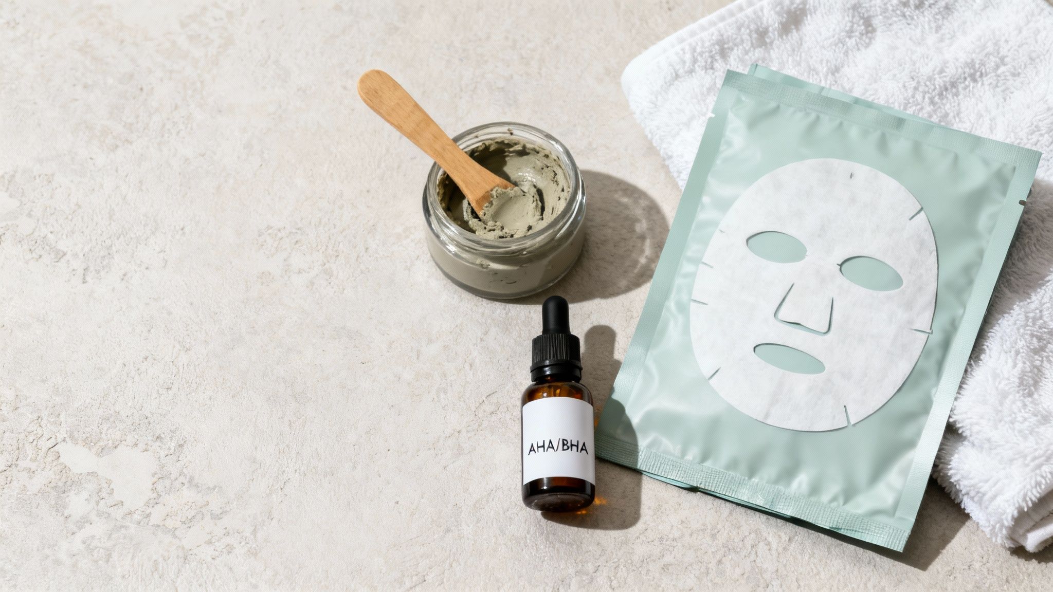 Person applying a face mask in a spa-like setting, symbolizing a weekly skincare ritual.