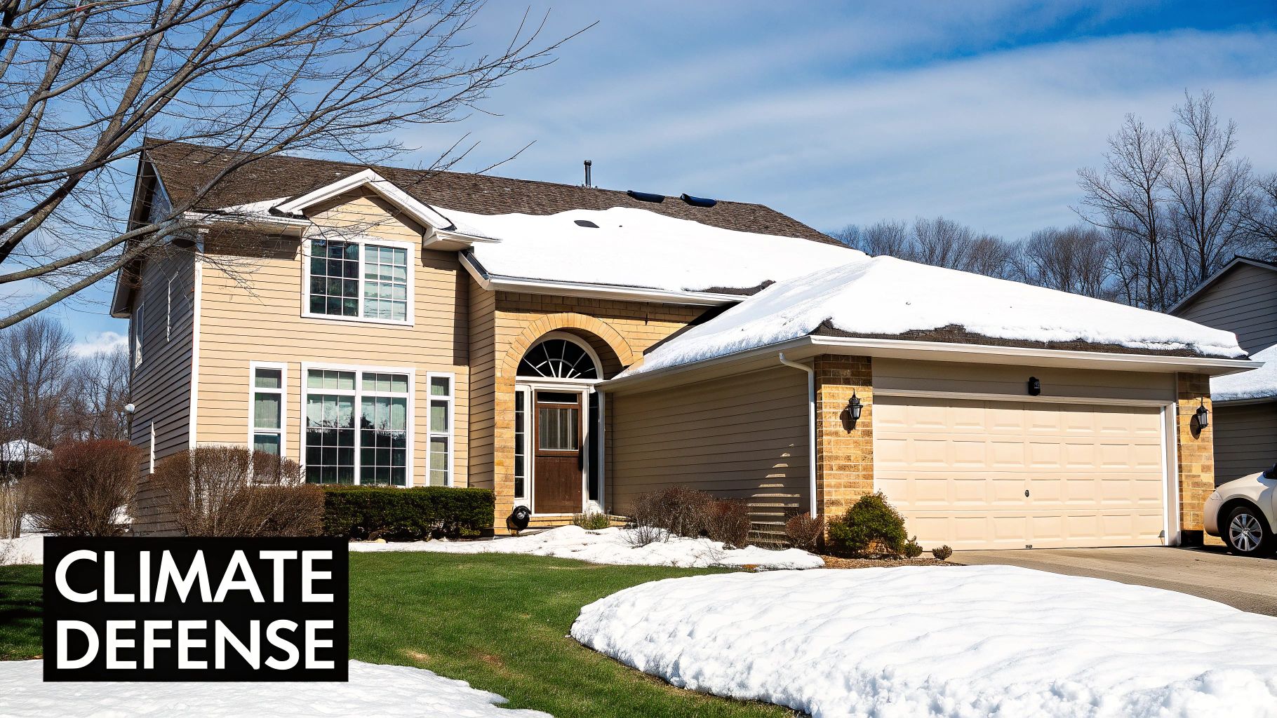 A well-maintained residential roof on a sunny day in Sharon, PA