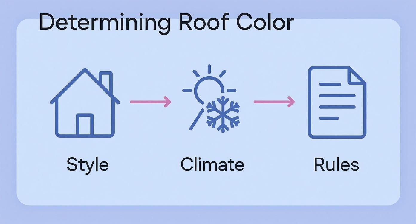 Infographic about roof tiles colors
