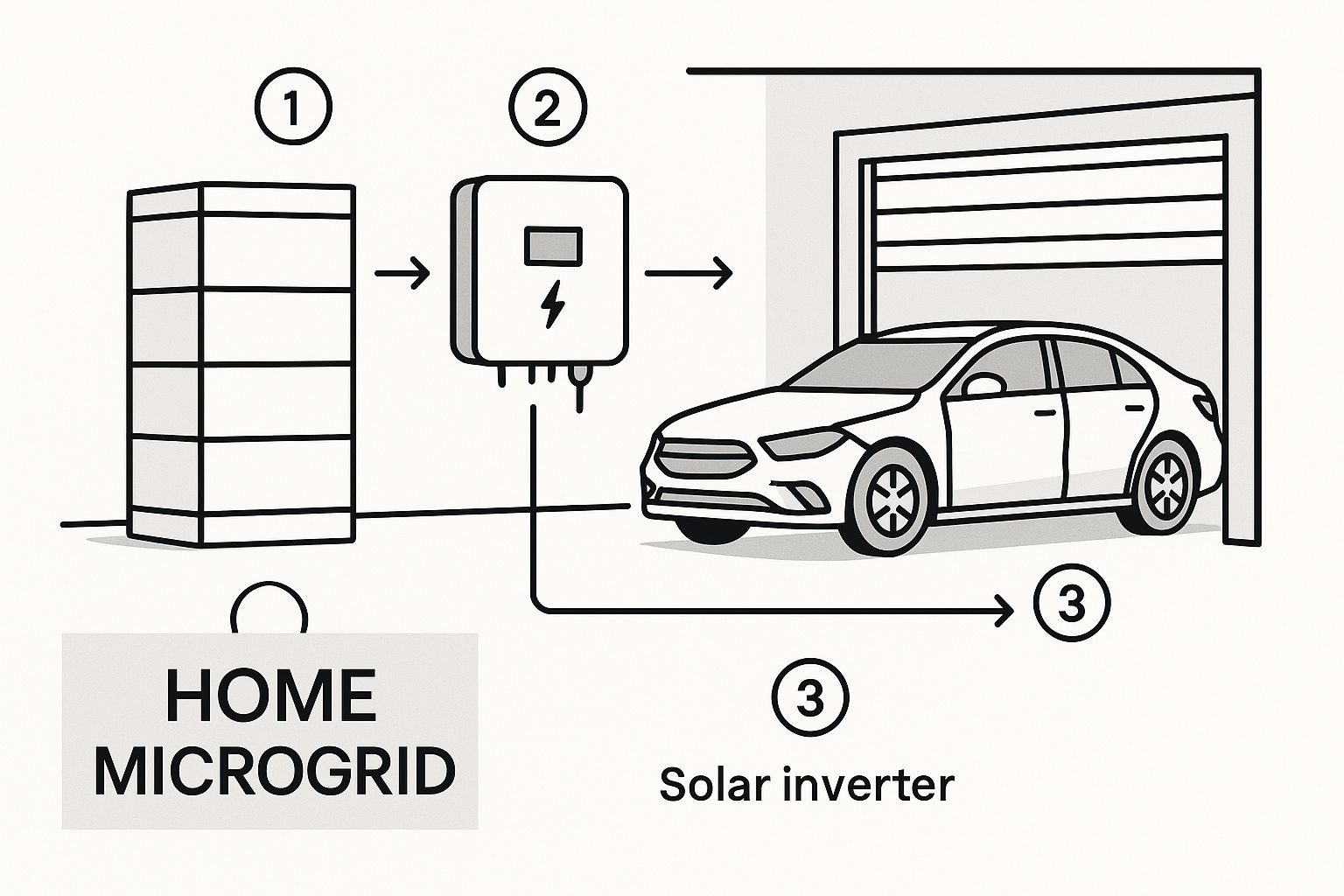 Infographic about solar panels during power outage