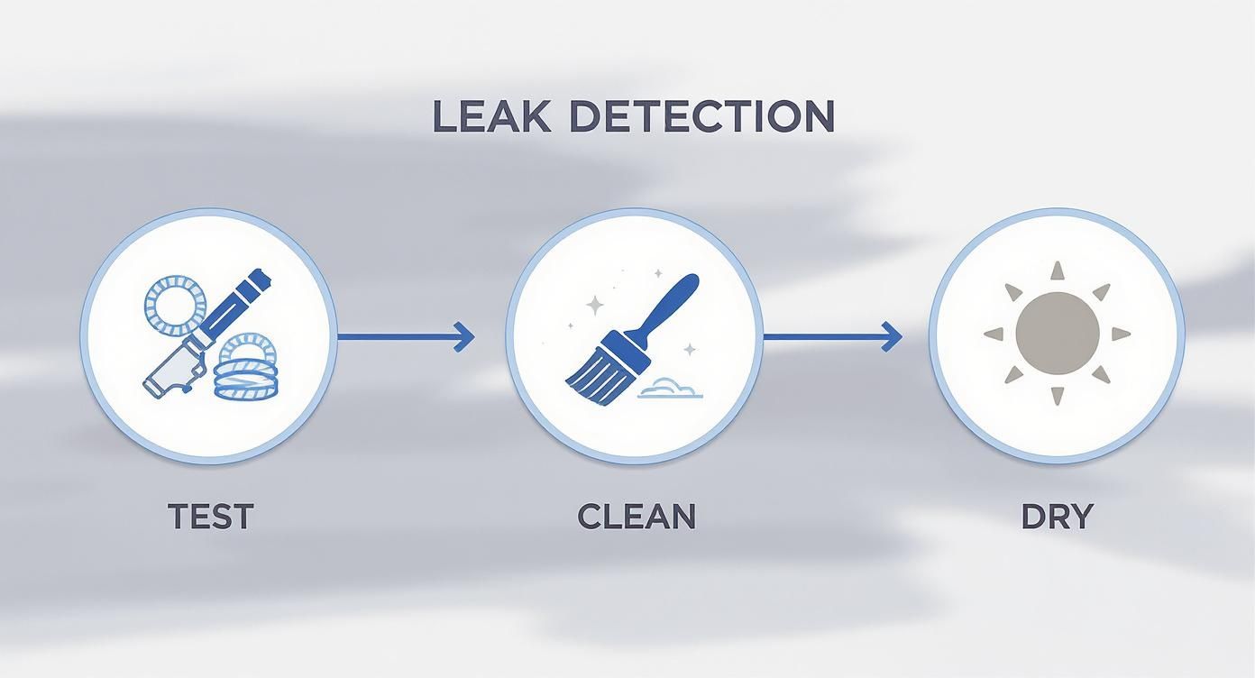 Infographic about how to repair a flat roof