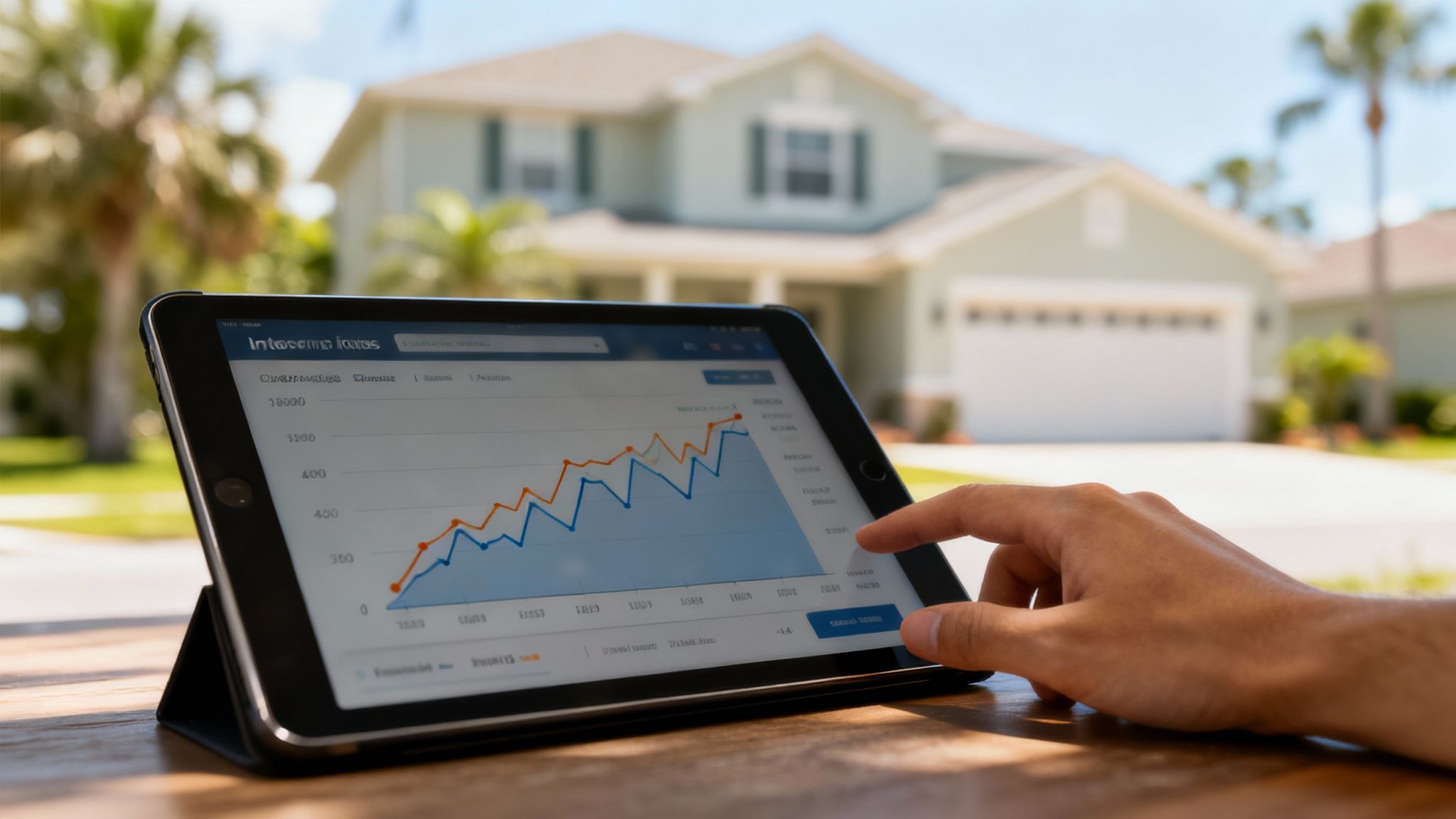 A graph showing fluctuating mortgage interest rates over time.