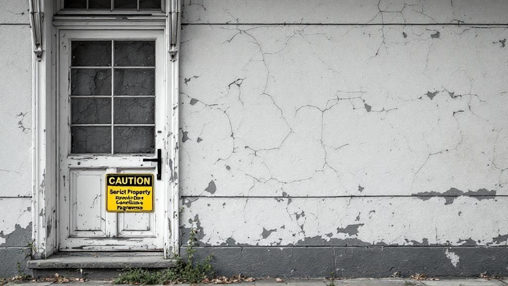 A house undergoing an inspection, highlighting the strict property condition requirements for FHA loans