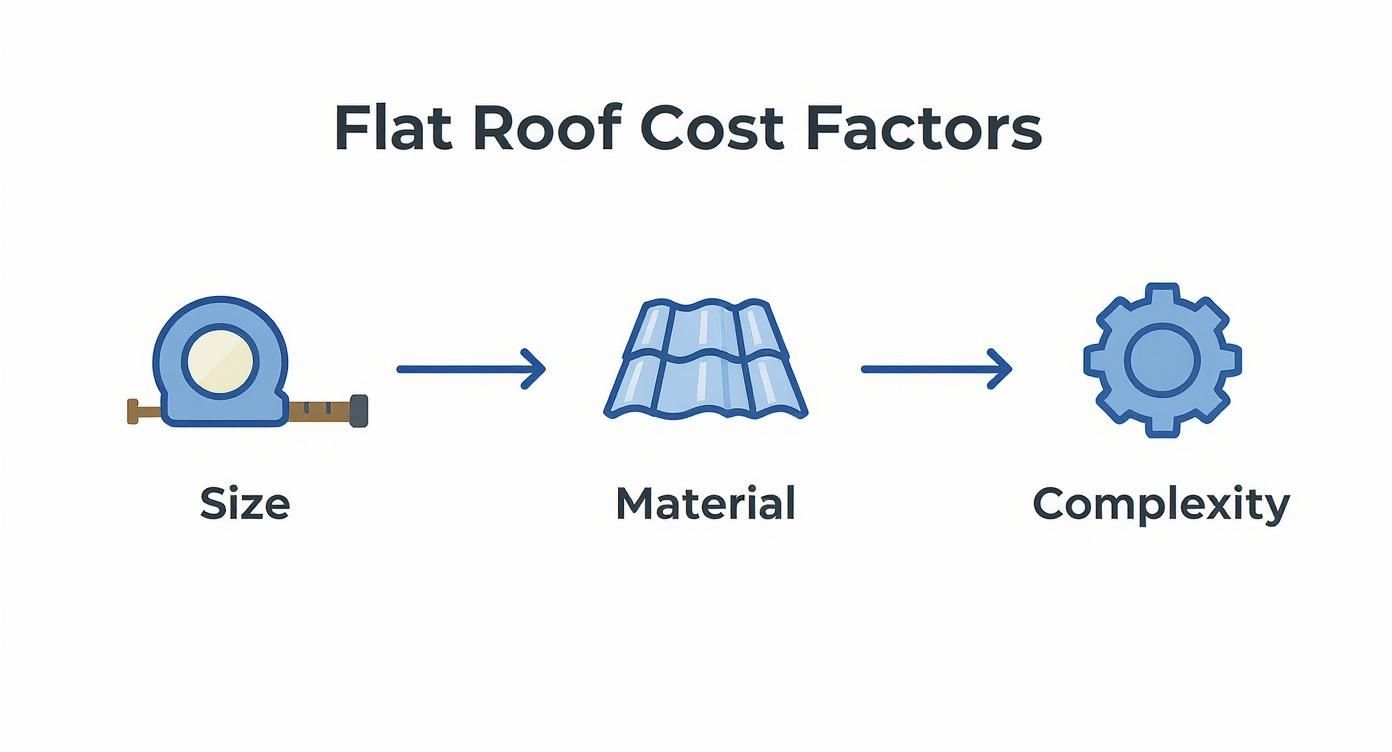 Infographic about flat roof repair cost