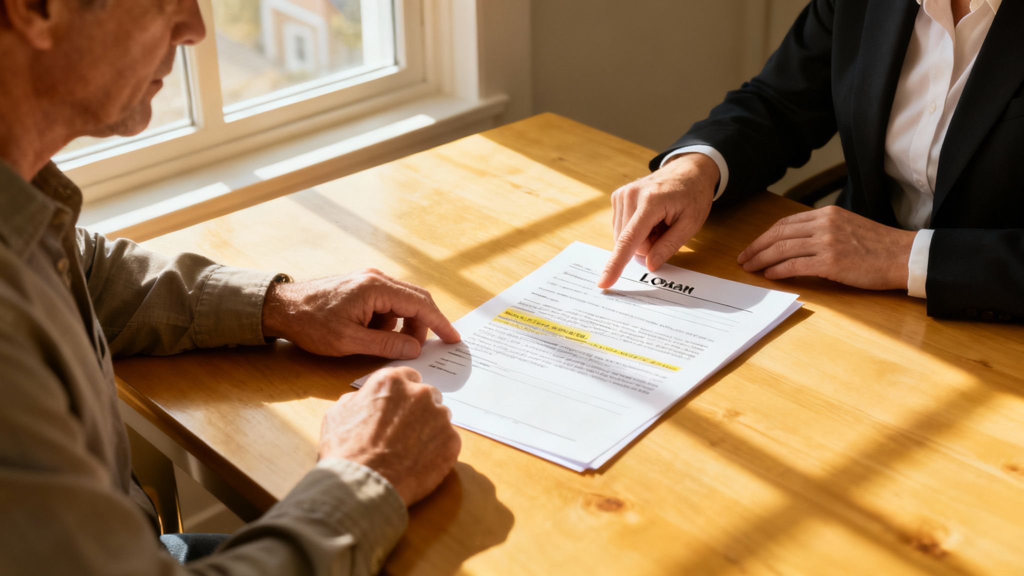 A dedicated mortgage broker working on a client's loan application paperwork.