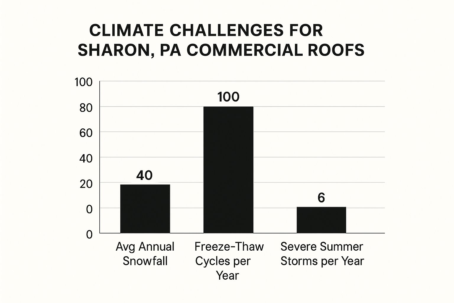 Infographic about commercial roofing sharon pa