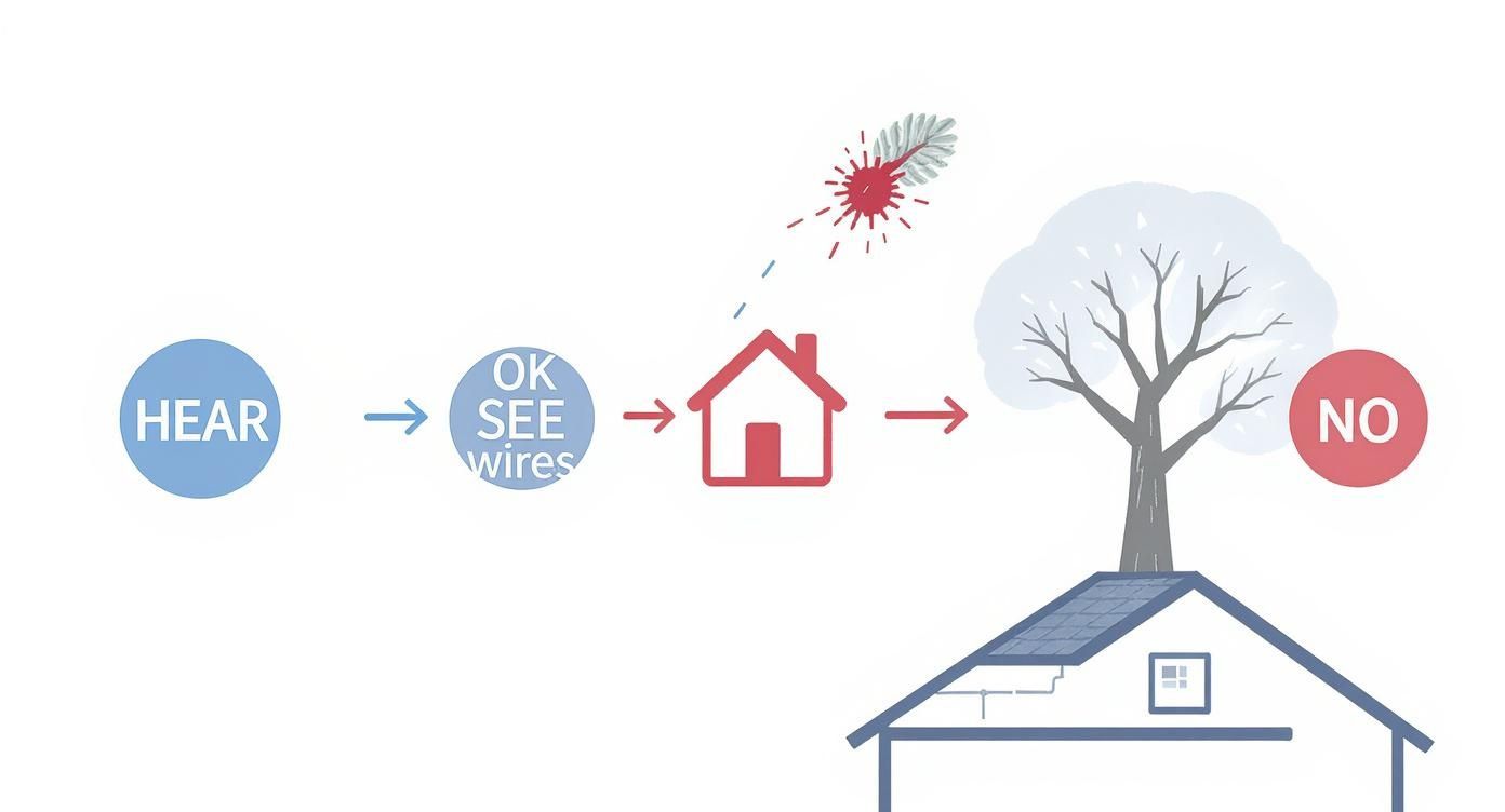 Infographic about tree branch fell on roof Delray Beach