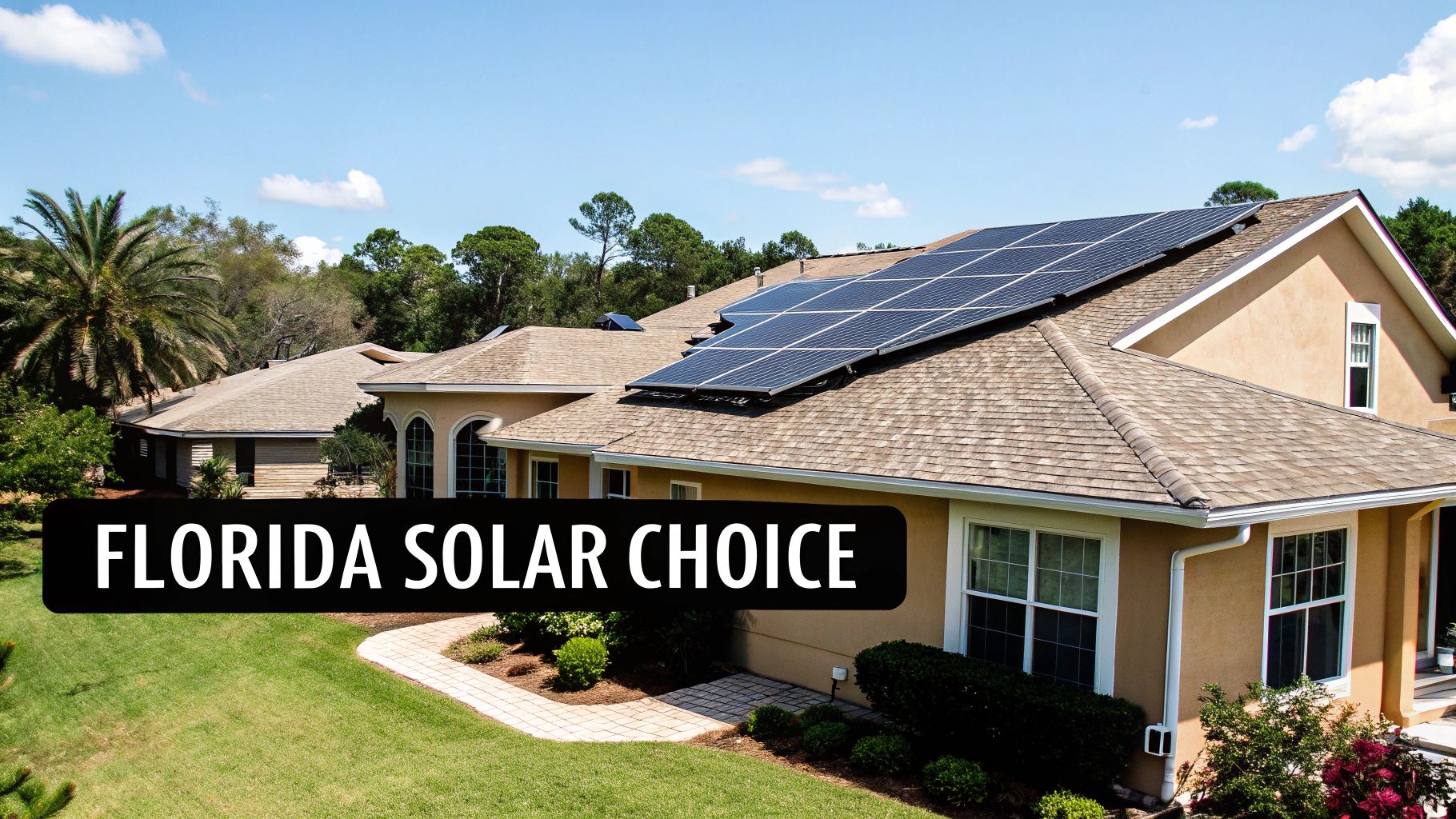 Solar panels installed on a modern home in Florida