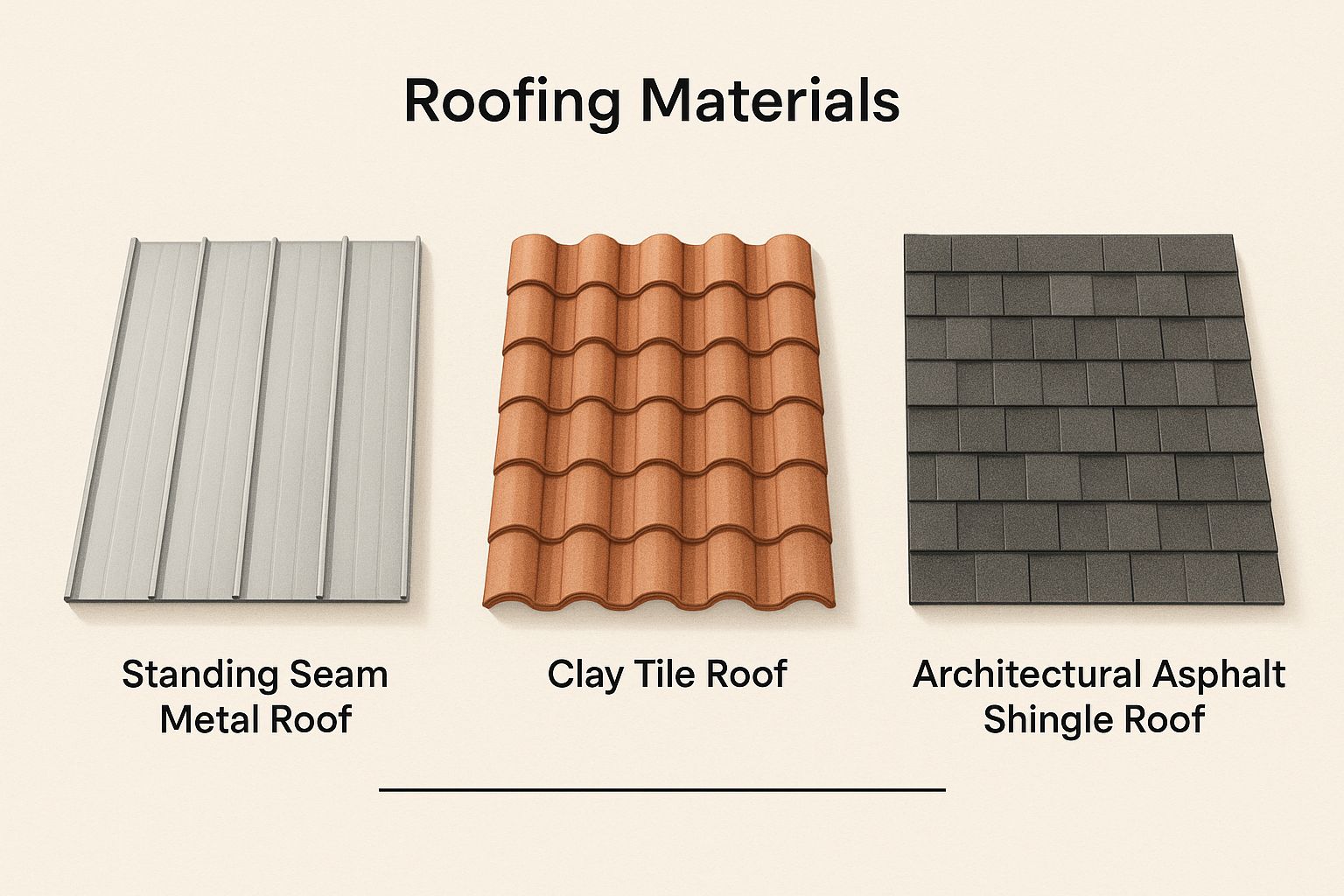 Infographic about best roofing material for florida homes