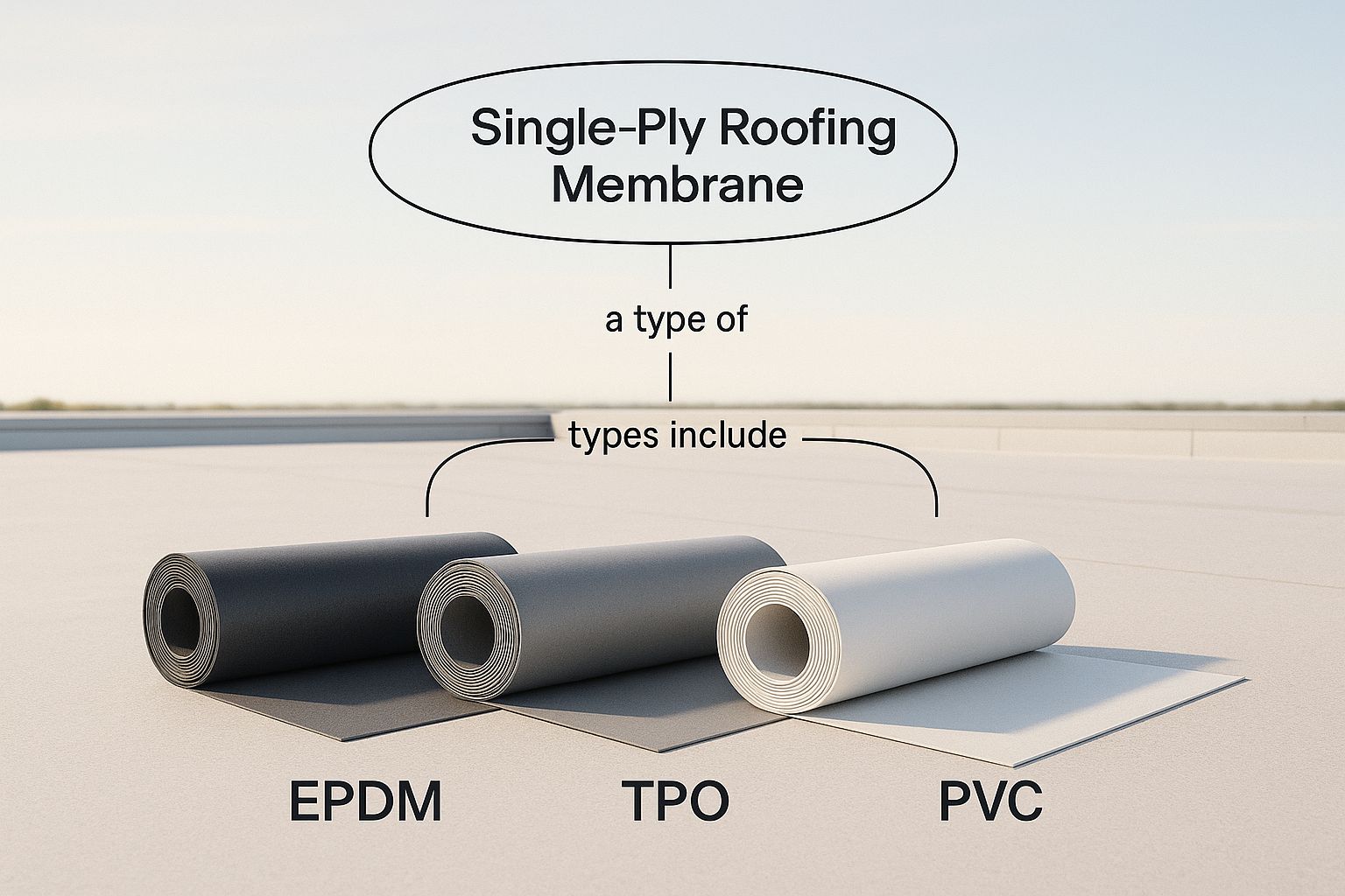 Infographic about roofing systems flat roofs