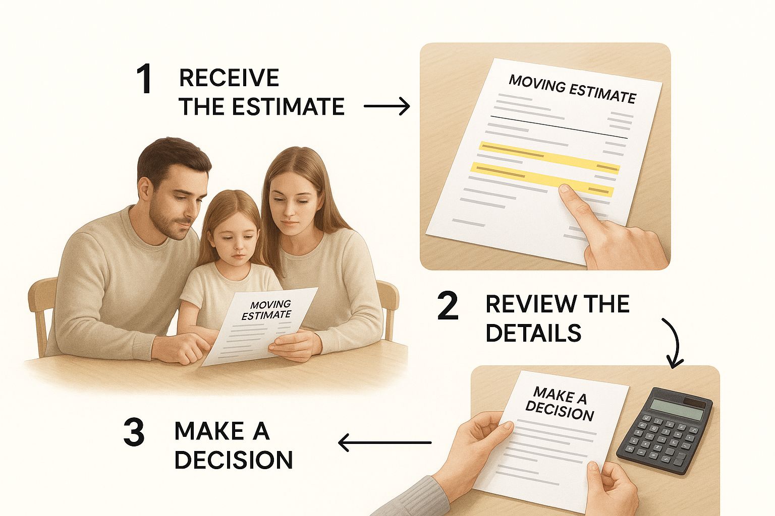 Infographic about long distance moving quotes Florida