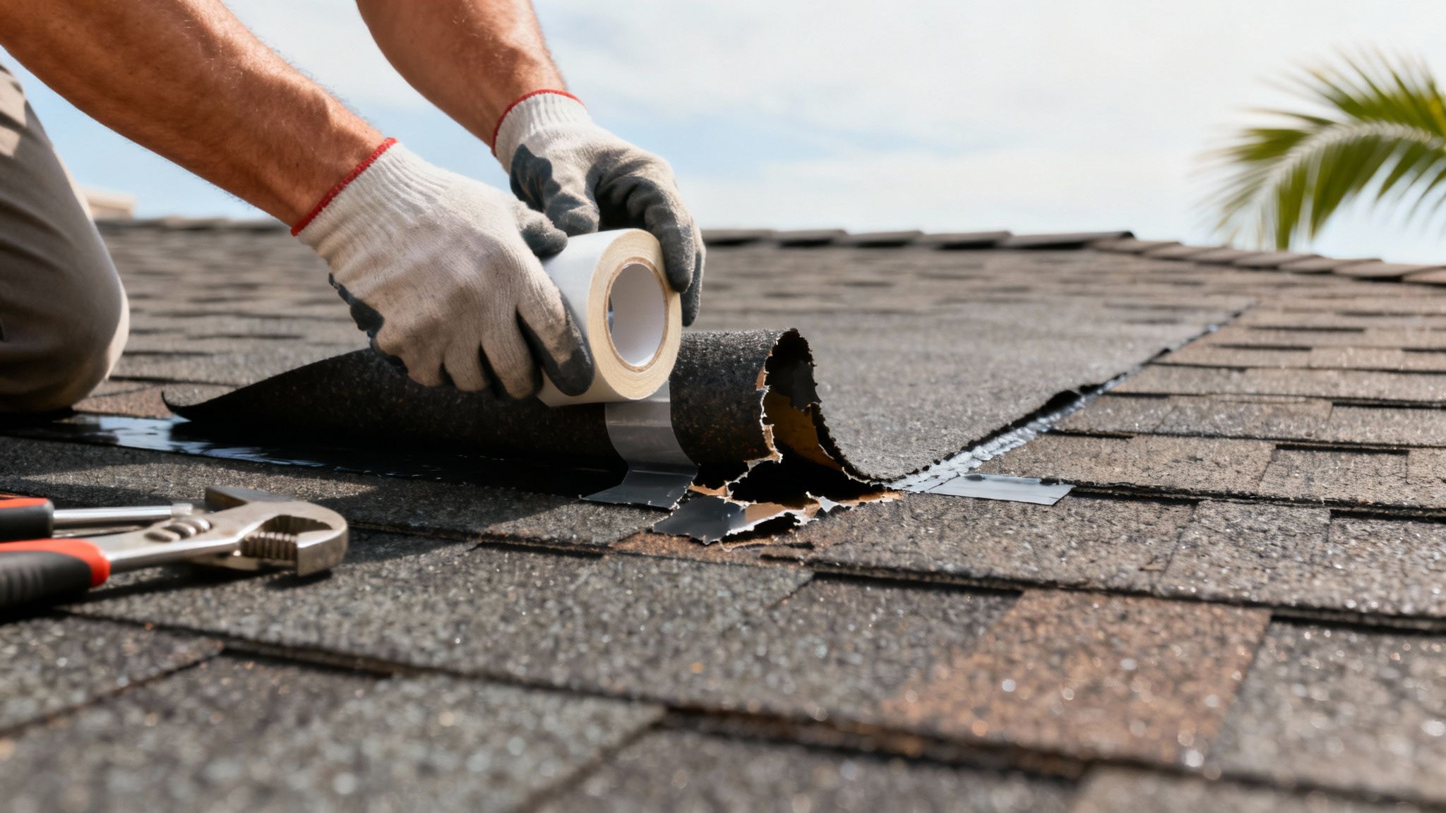 Temporary shingle patch