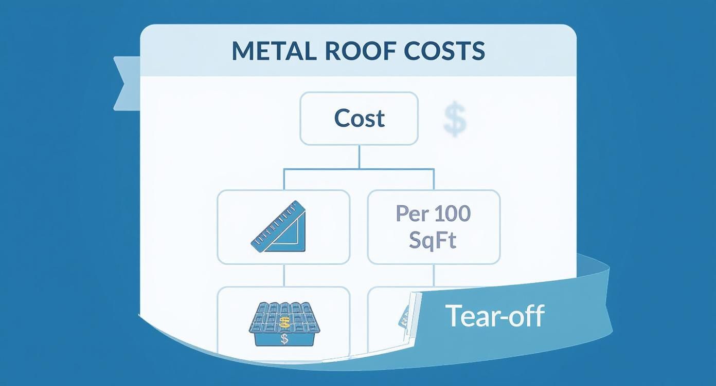 Infographic about Metal Roof Installation Cost in Clearwater
