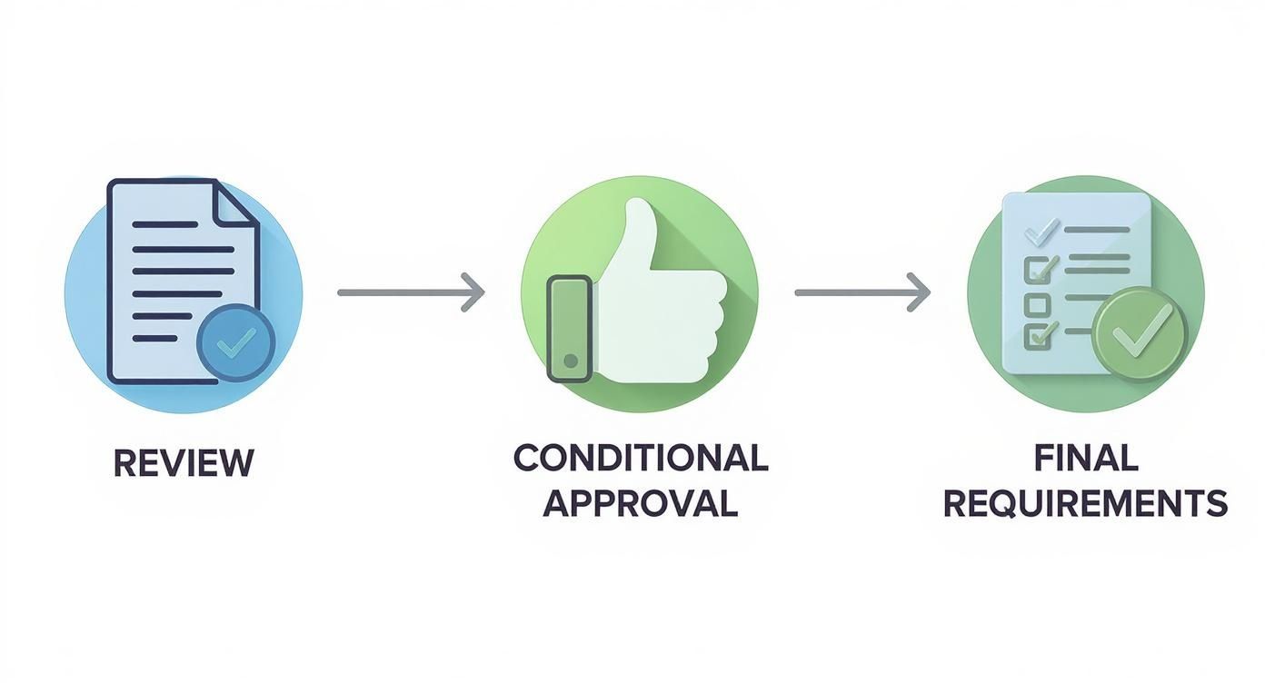 Infographic about what does conditional approval mean
