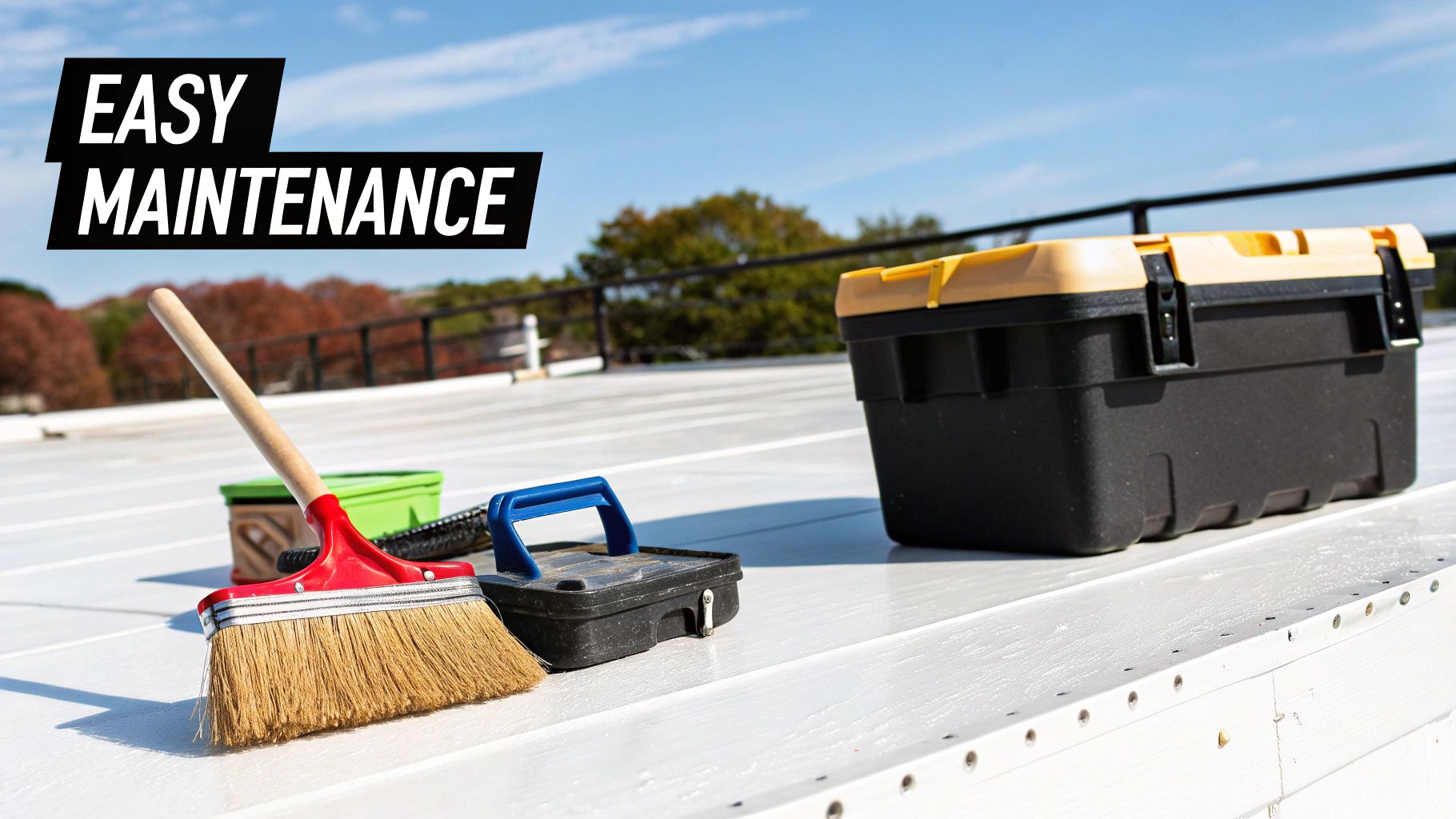 A side-by-side view of different roofing materials, including TPO, asphalt shingles, and metal.