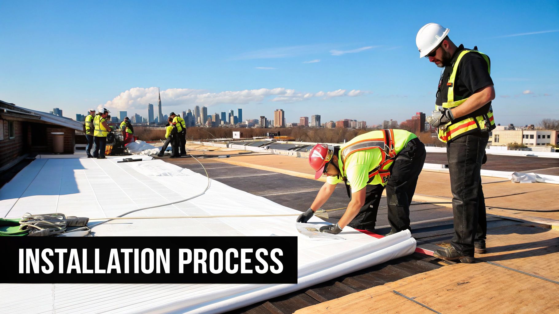 Commercial roof installation in Sharon PA