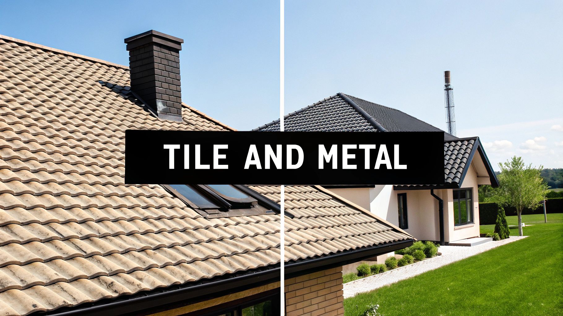 A modern Florida home with a sleek, dark-colored tile roof.