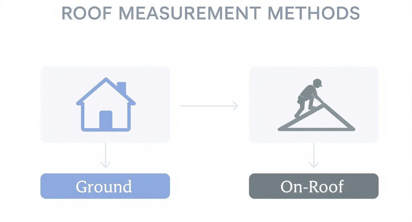 Infographic about how to calculate roof area with pitch