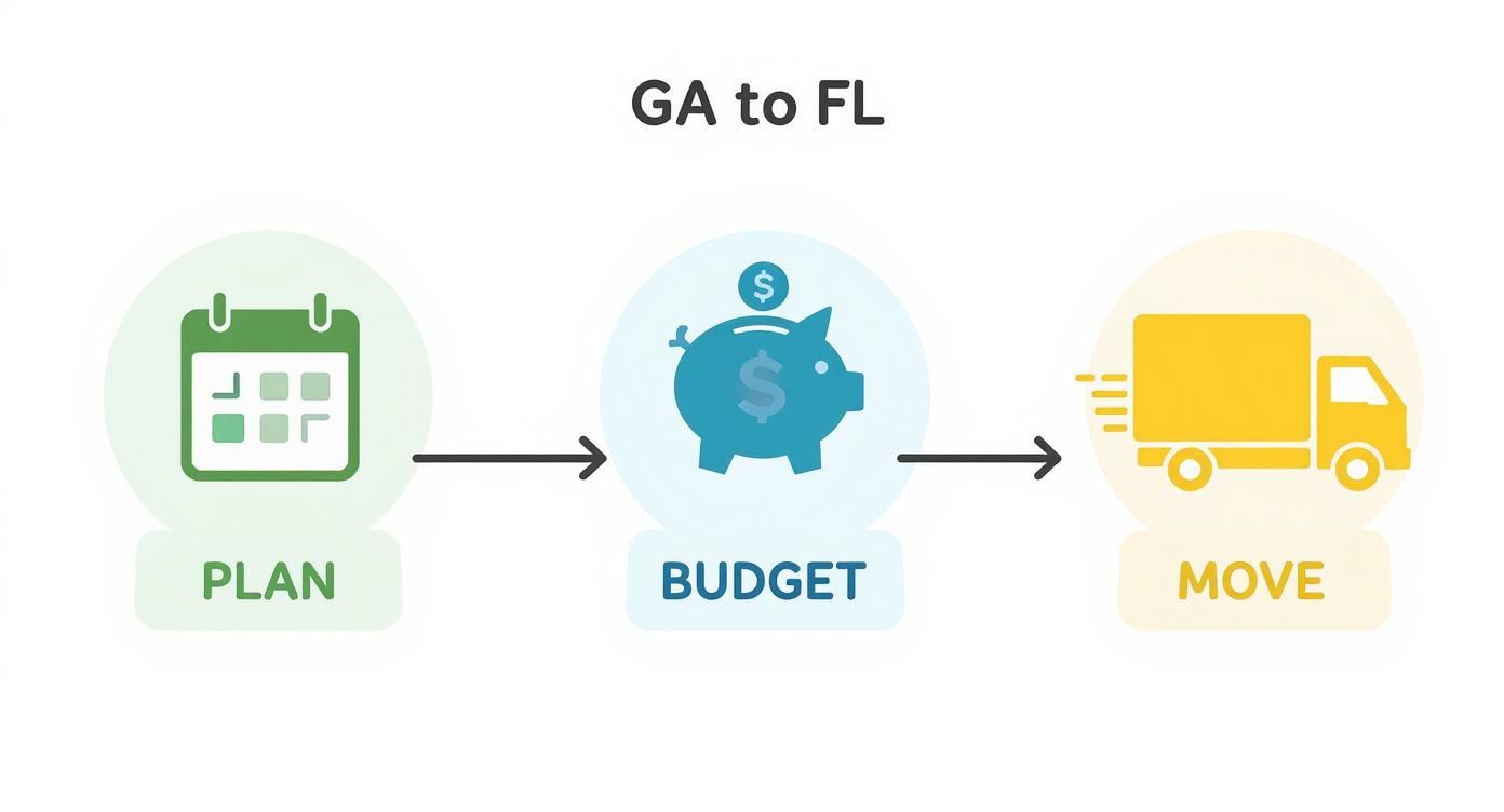 Infographic about moving from Georgia to Florida