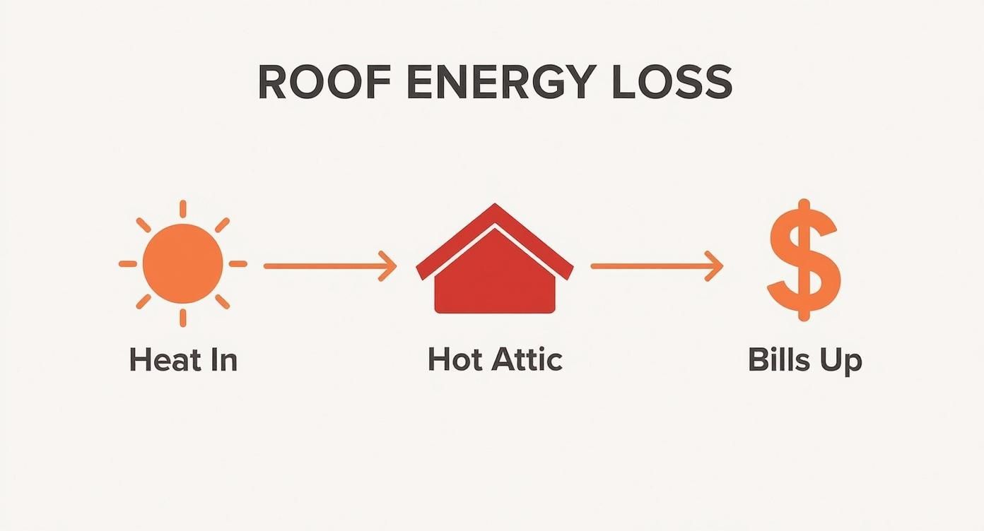 Infographic about high energy bills from roof Plantation
