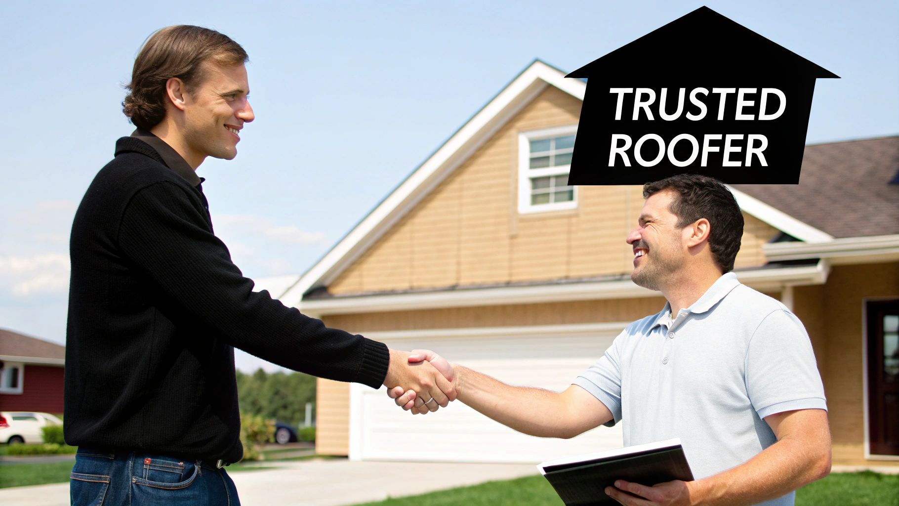 A newly installed roof on a suburban home in Youngstown, OH, showcasing quality shingle work.