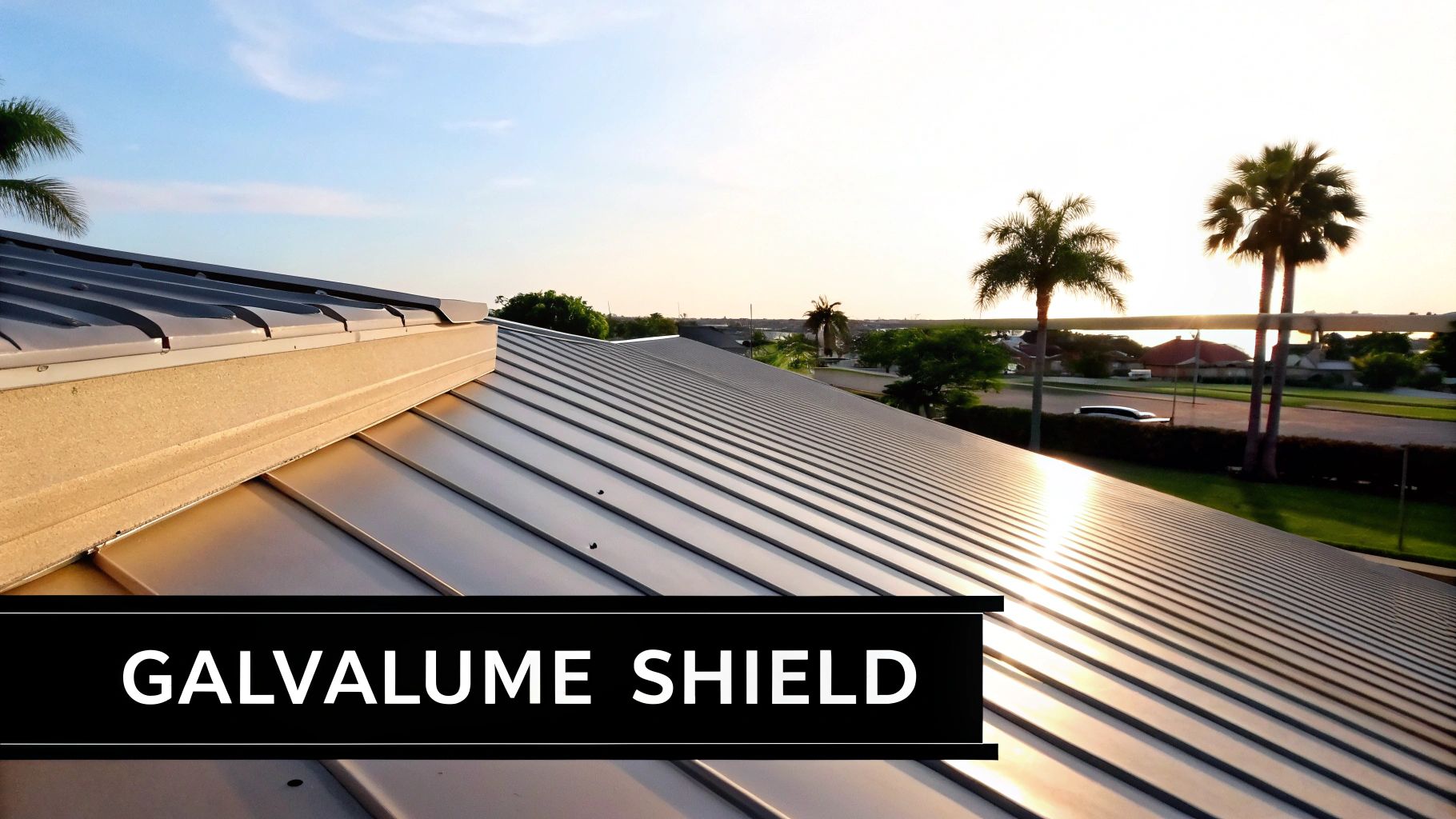 A modern home with a durable Galvalume metal roof, showcasing its sleek and protective qualities.