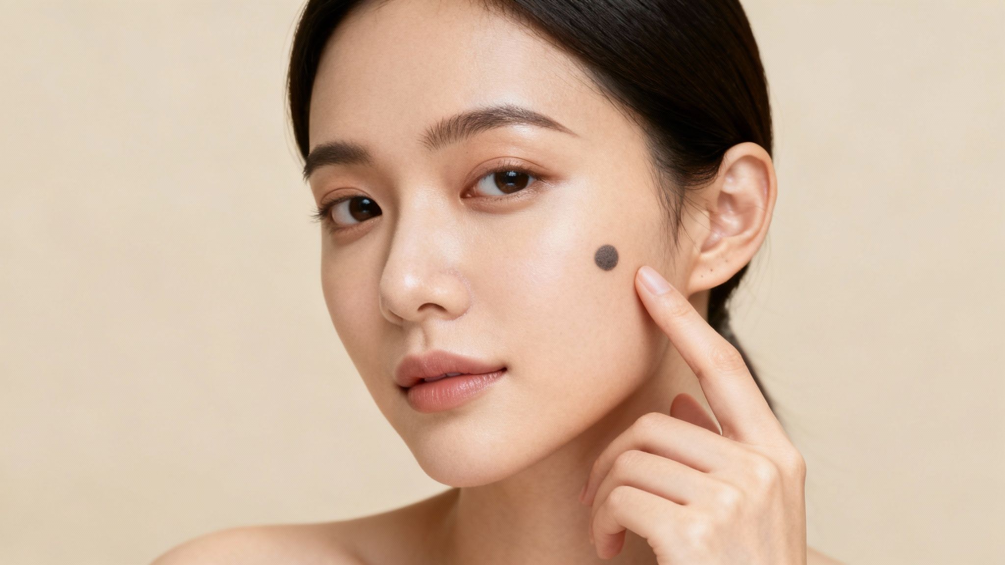 Woman applying cream to her face, representing skincare for post inflammatory hyperpigmentation