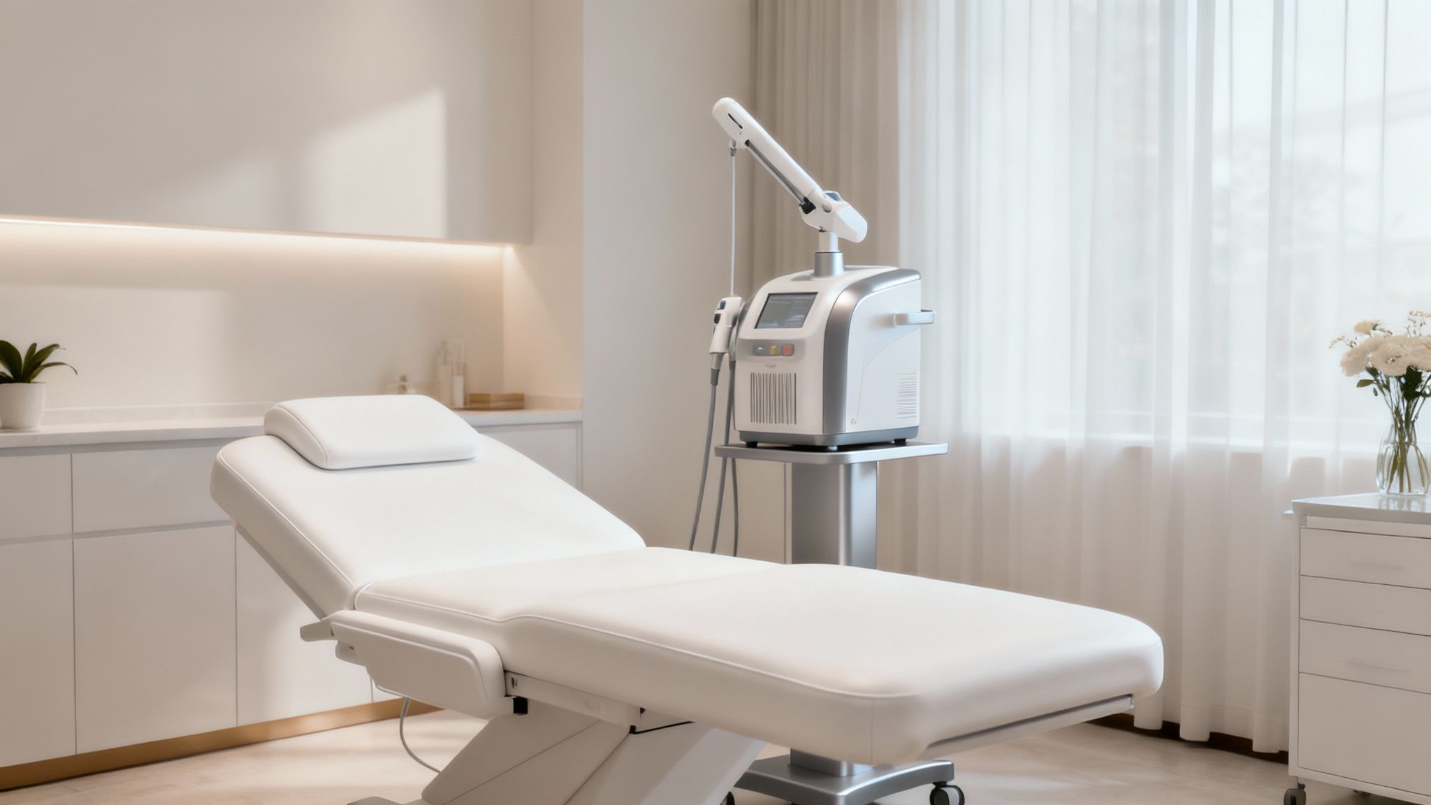 Woman receiving a professional facial treatment