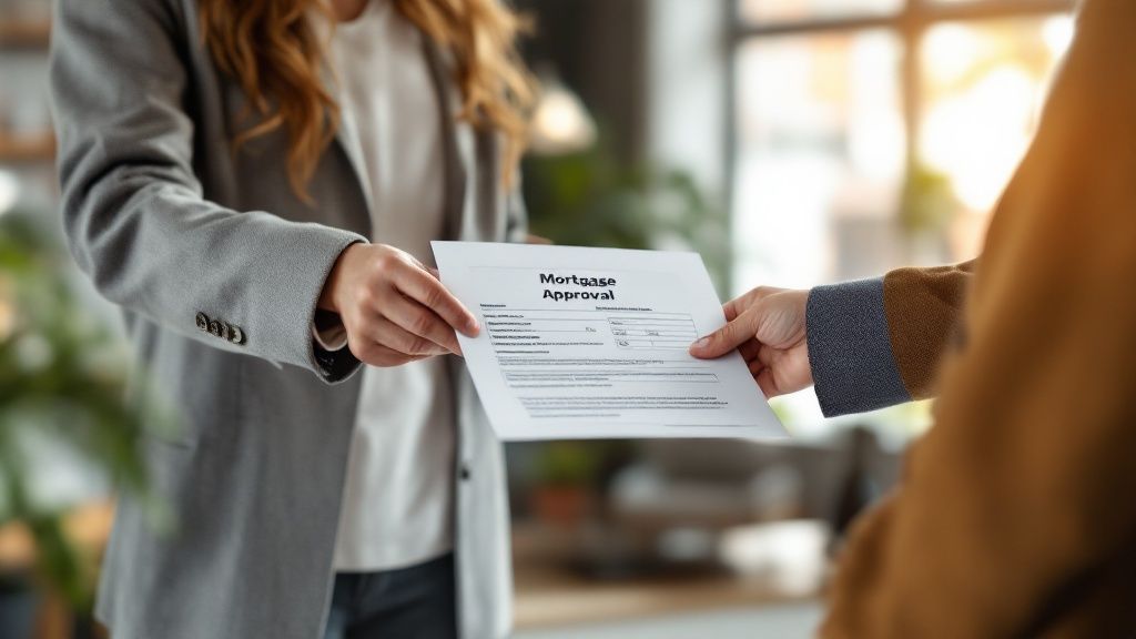 A person looking worried while reviewing financial documents at a desk.