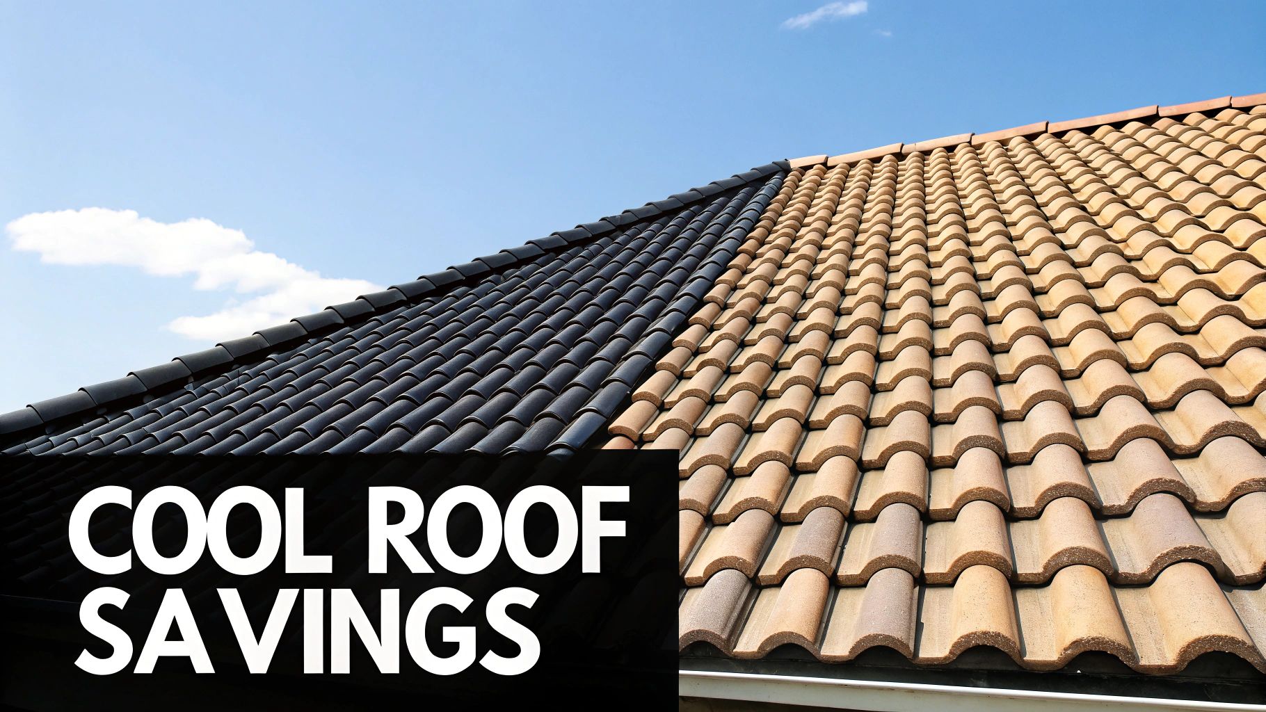 Light-colored tile roofing on a Florida home reflecting the sun