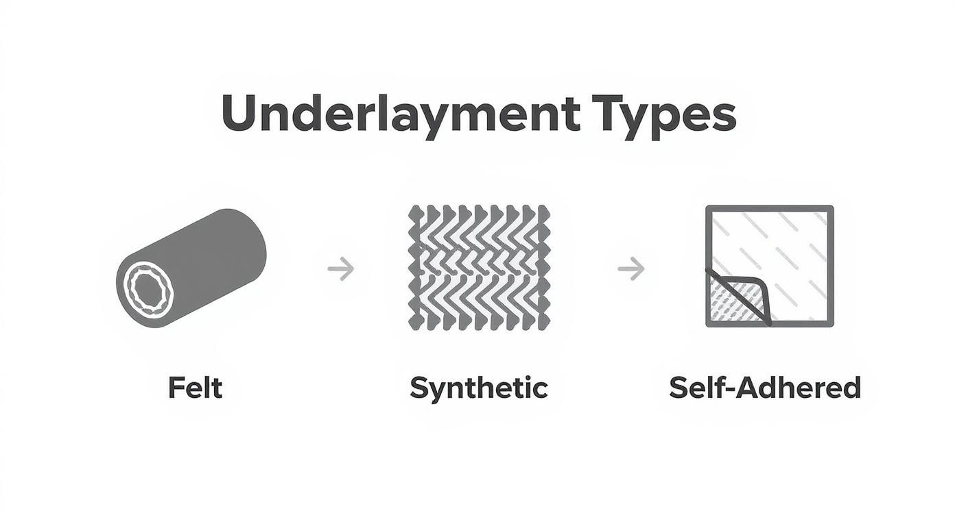 Infographic about Underlayment Choices for Lakeland Roofs