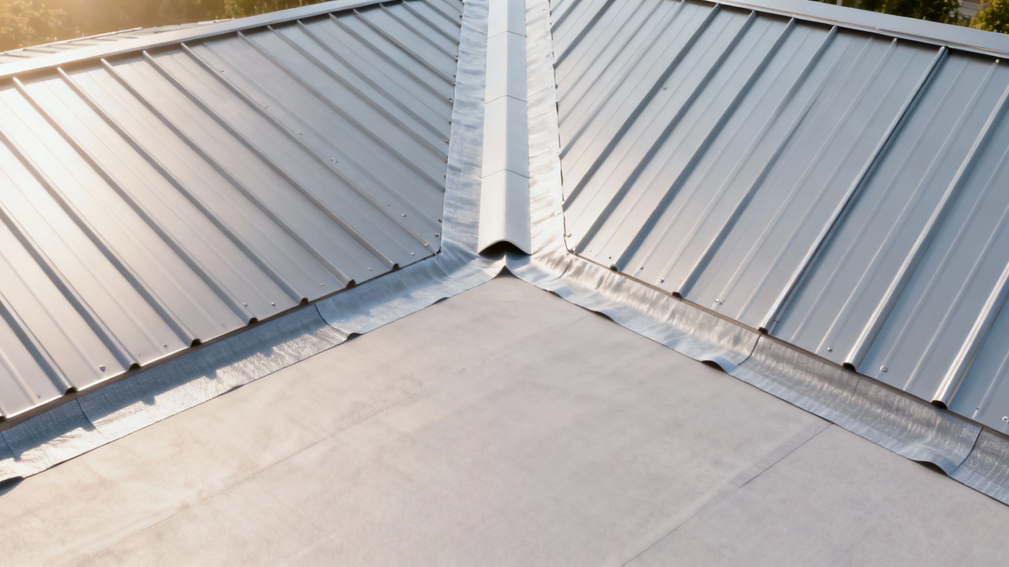 A roofer applying self-adhered underlayment in a roof valley for added protection
