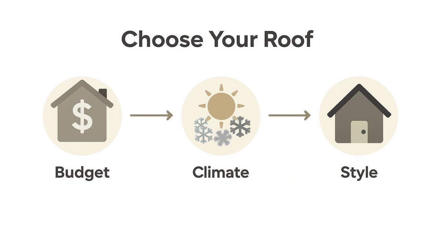 Infographic about types of roofing for homes