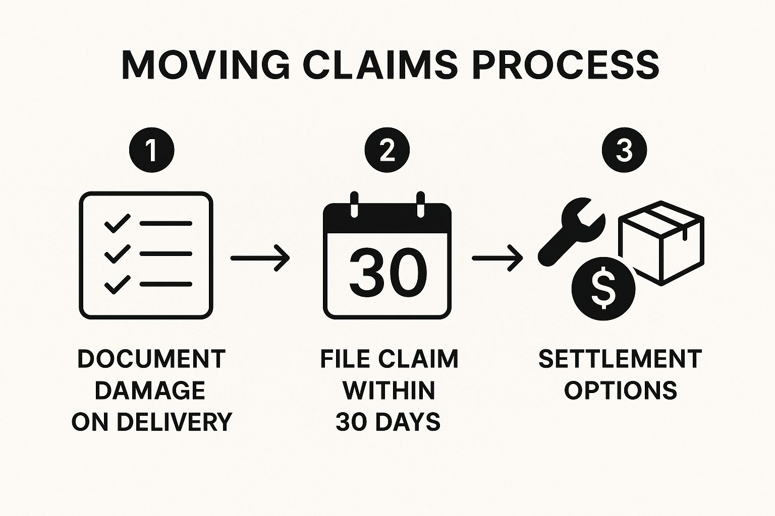Infographic showing key data about What is your claims process if something is damaged or lost?