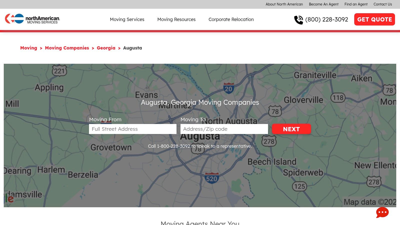 A moving truck in front of a house