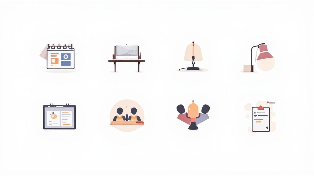 A manufacturing worker operating industrial machinery in a well-lit facility.