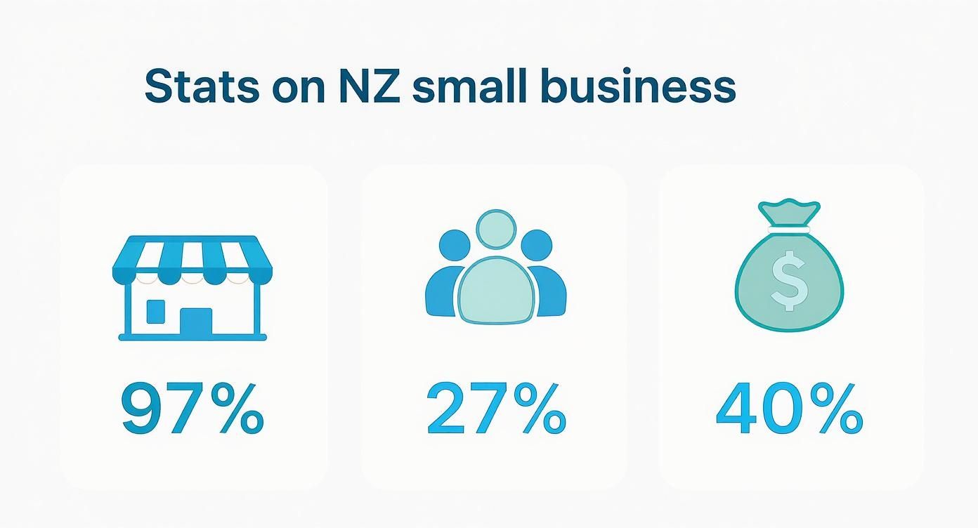 Infographic about small businesses in new zealand