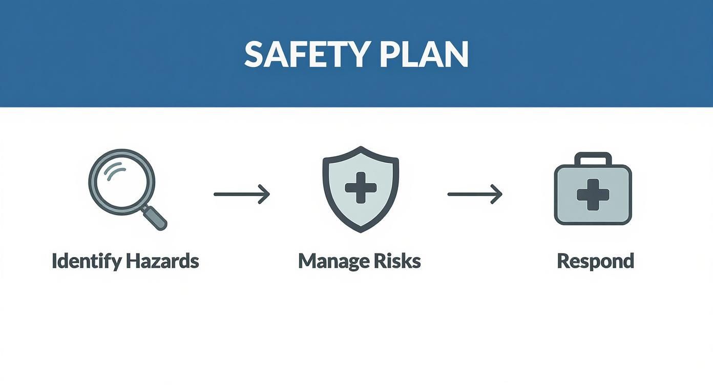 Infographic about workplace health and safety management plan