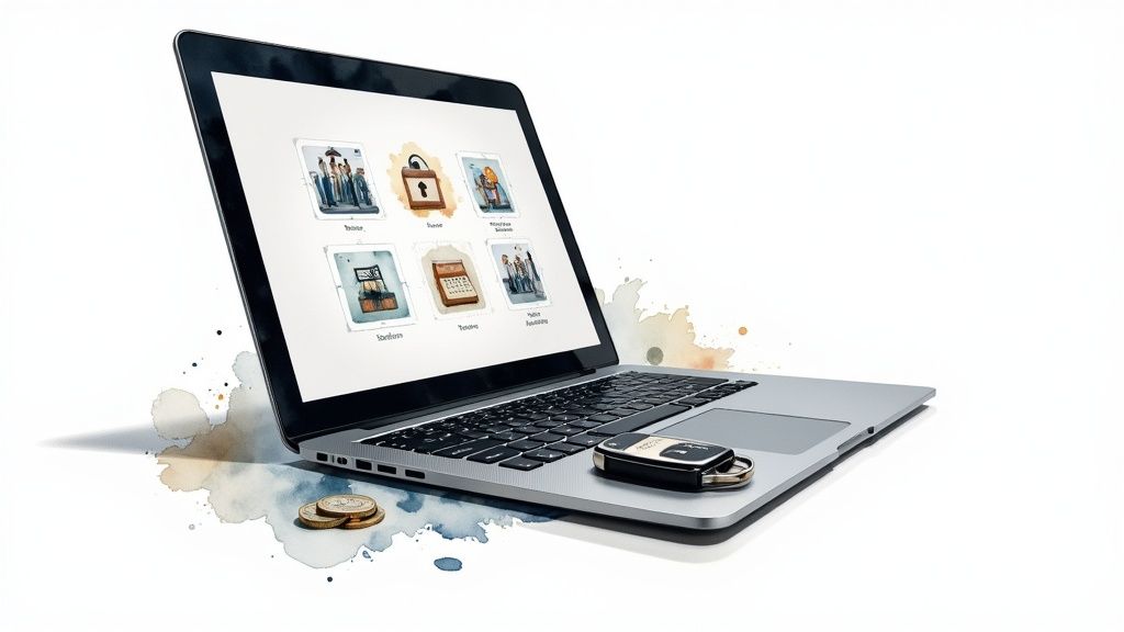 A calendar with recurring payment icons, symbolizing ongoing website costs.