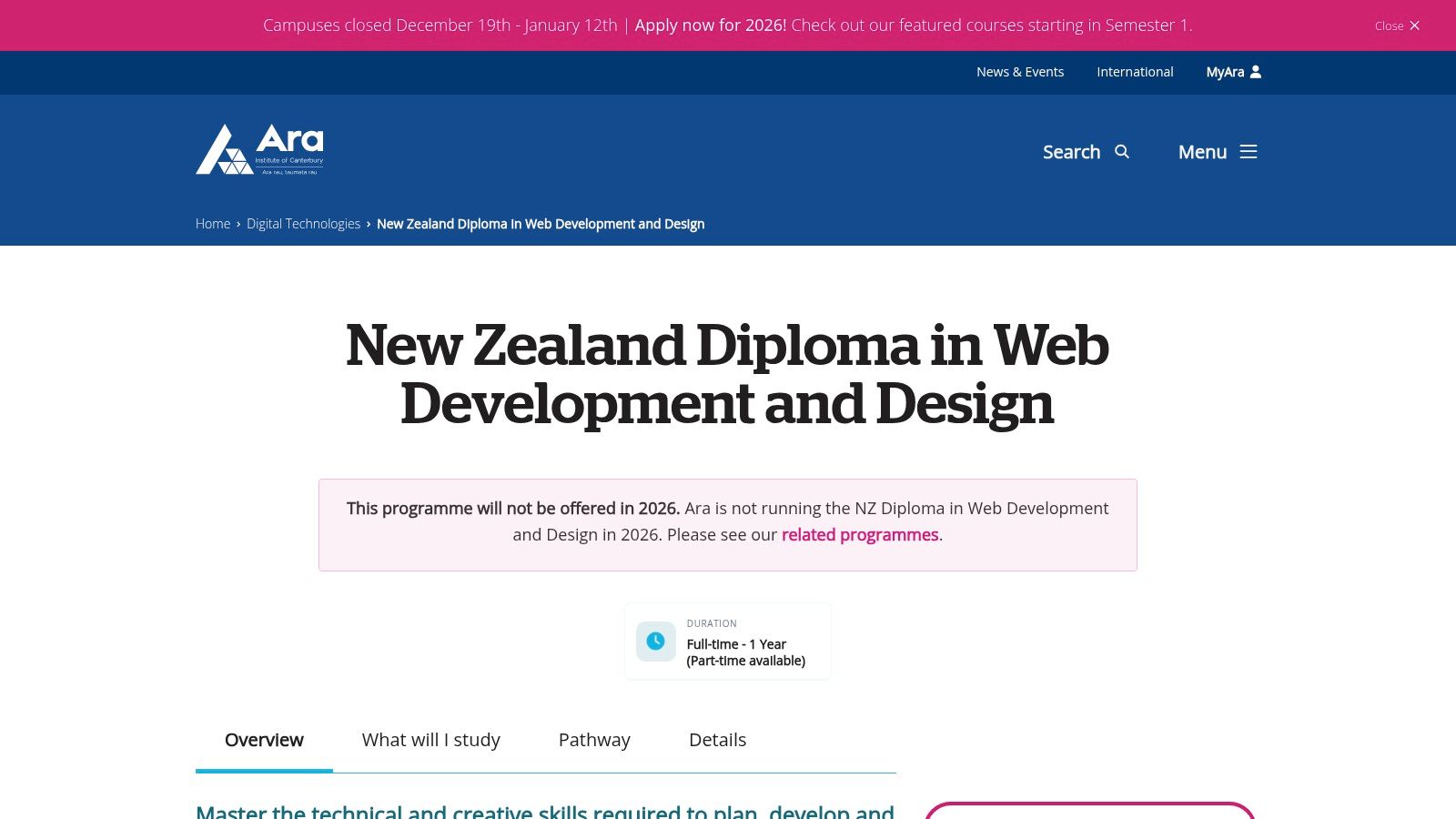 A classroom setting where students are working on computers, reflecting the learning environment at Ara Institute of Canterbury.